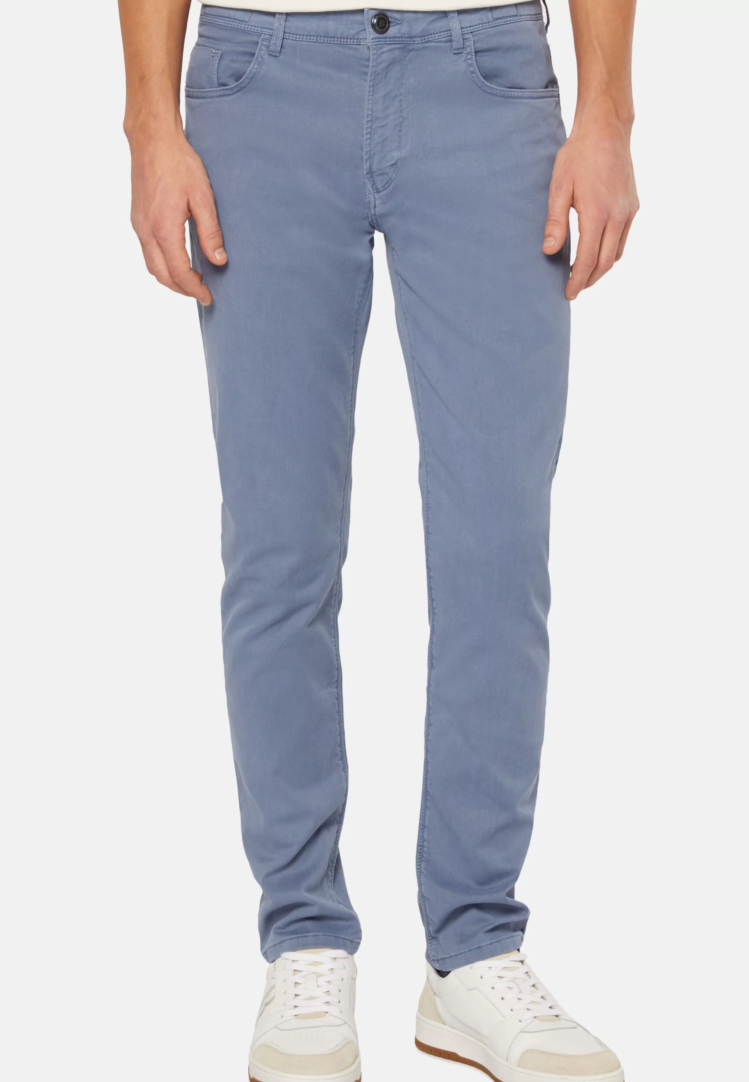 Boggi Milano Pantaloni-Jeans In Cotone Tencel Elasticizzato