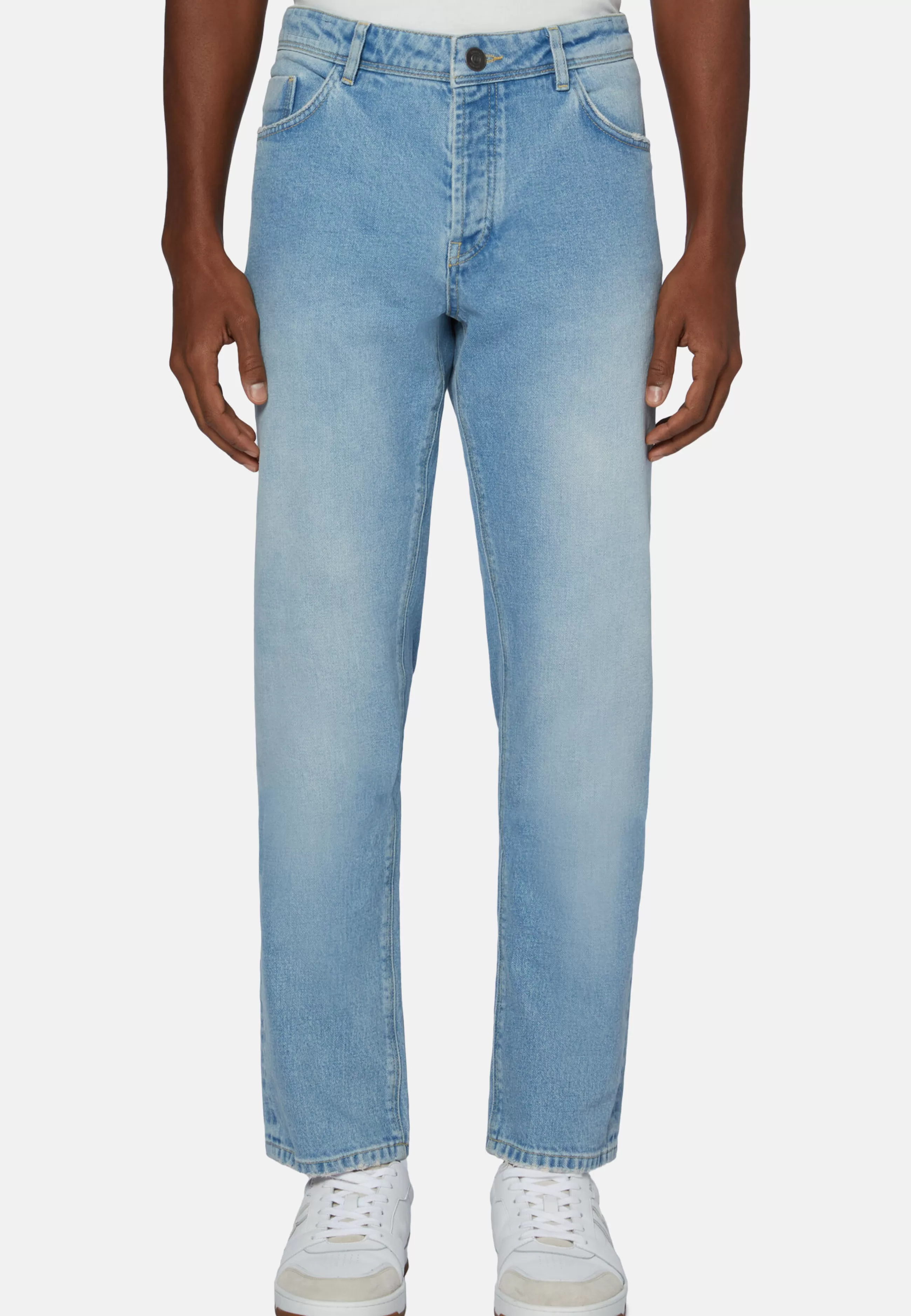 Boggi Milano Jeans-Jeans In Denim Elasticizzato Blu Chiaro