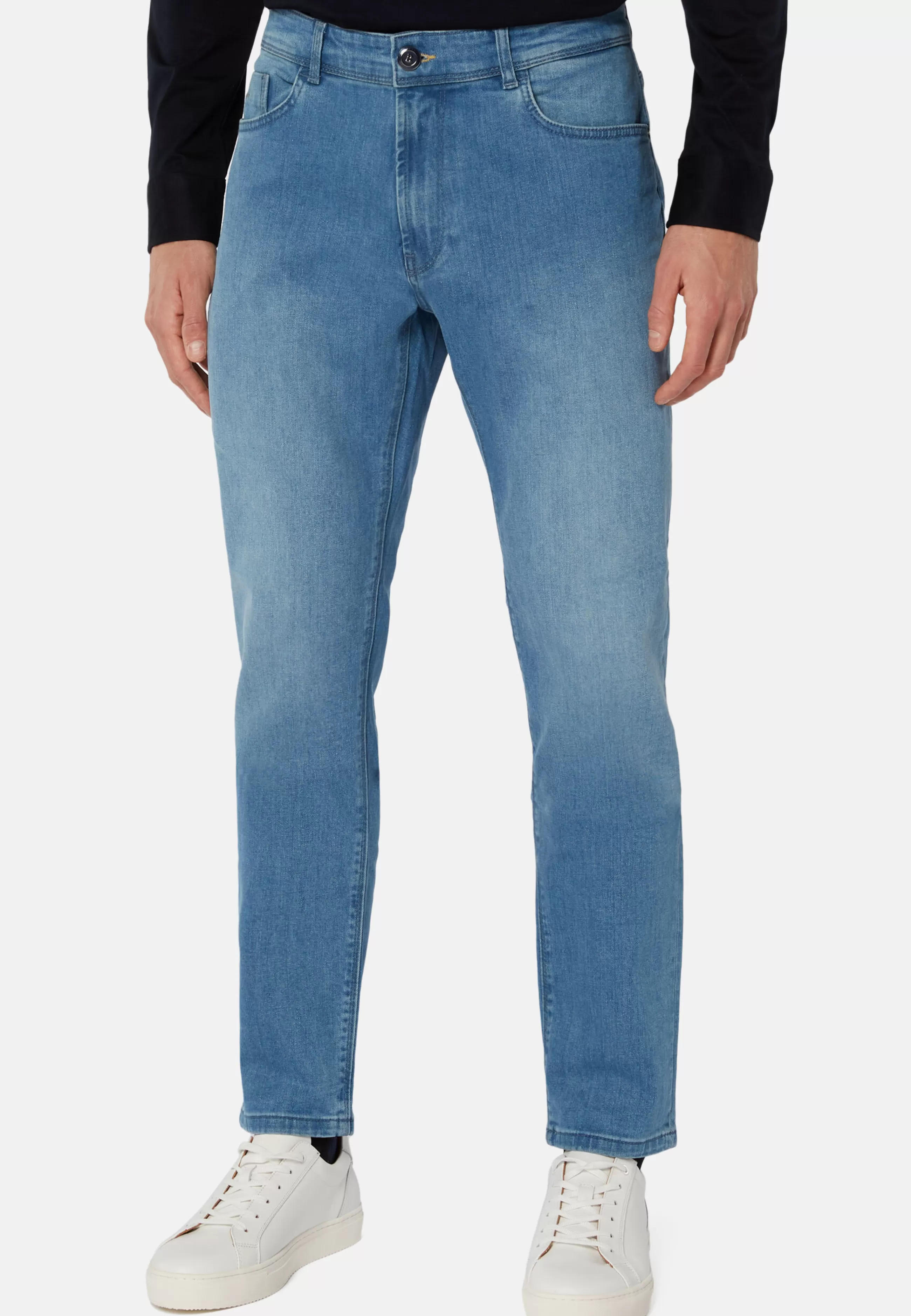 Boggi Milano Jeans-Jeans In Denim Elasticizzato Blu Chiaro