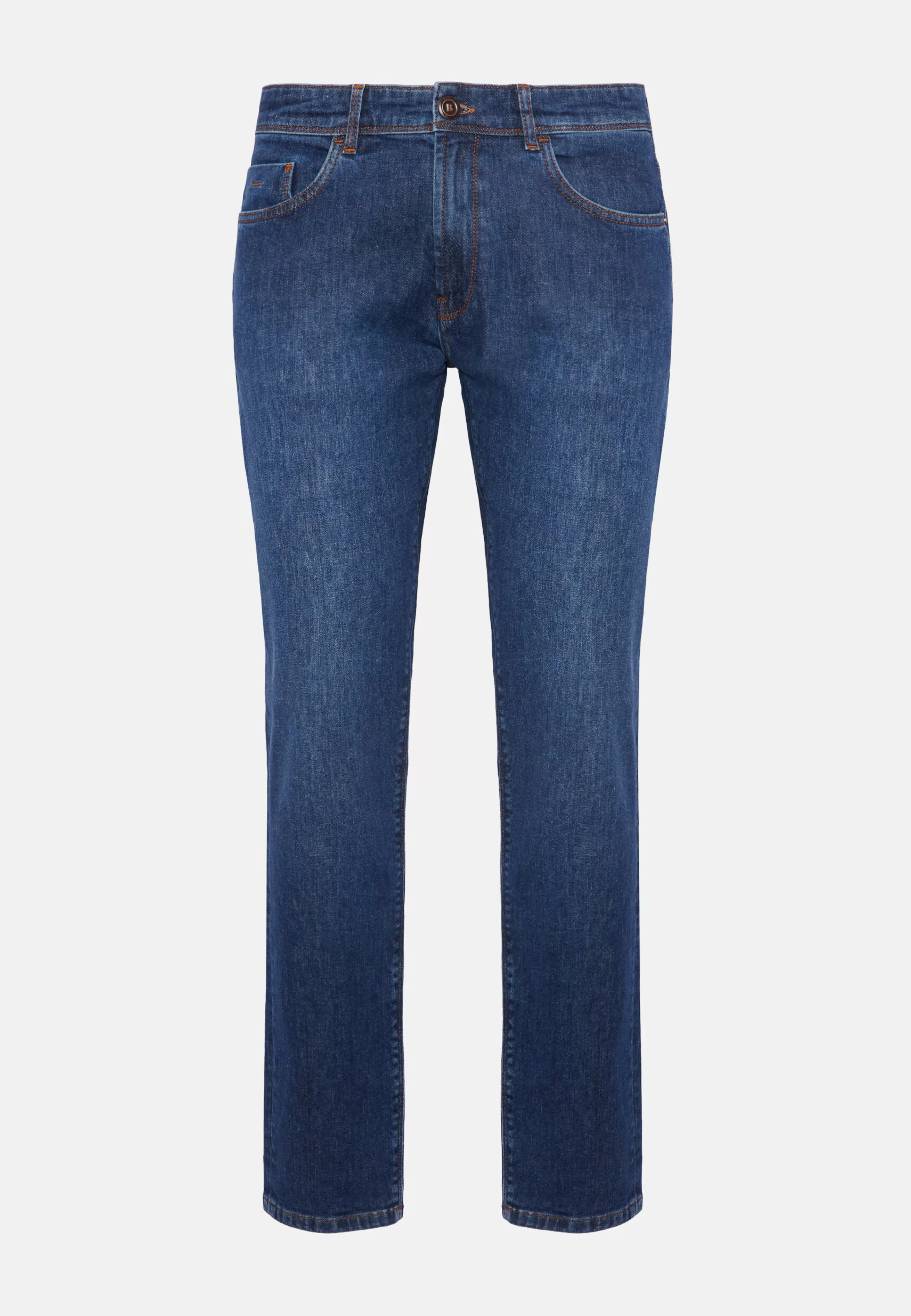 Boggi Milano Jeans-Jeans In Denim Elasticizzato Blu Medio