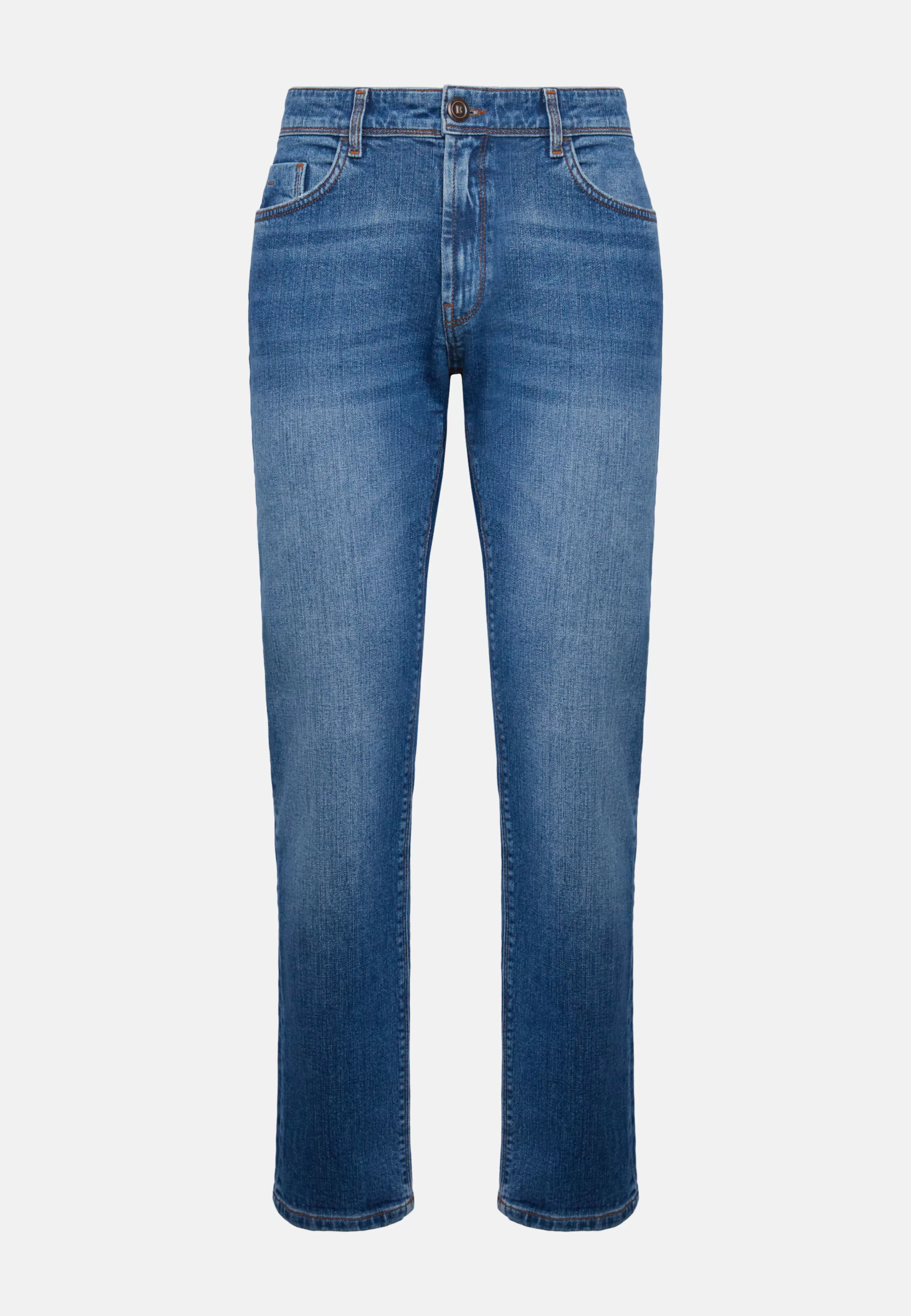 Boggi Milano Jeans-Jeans In Denim Elasticizzato Blu Medio