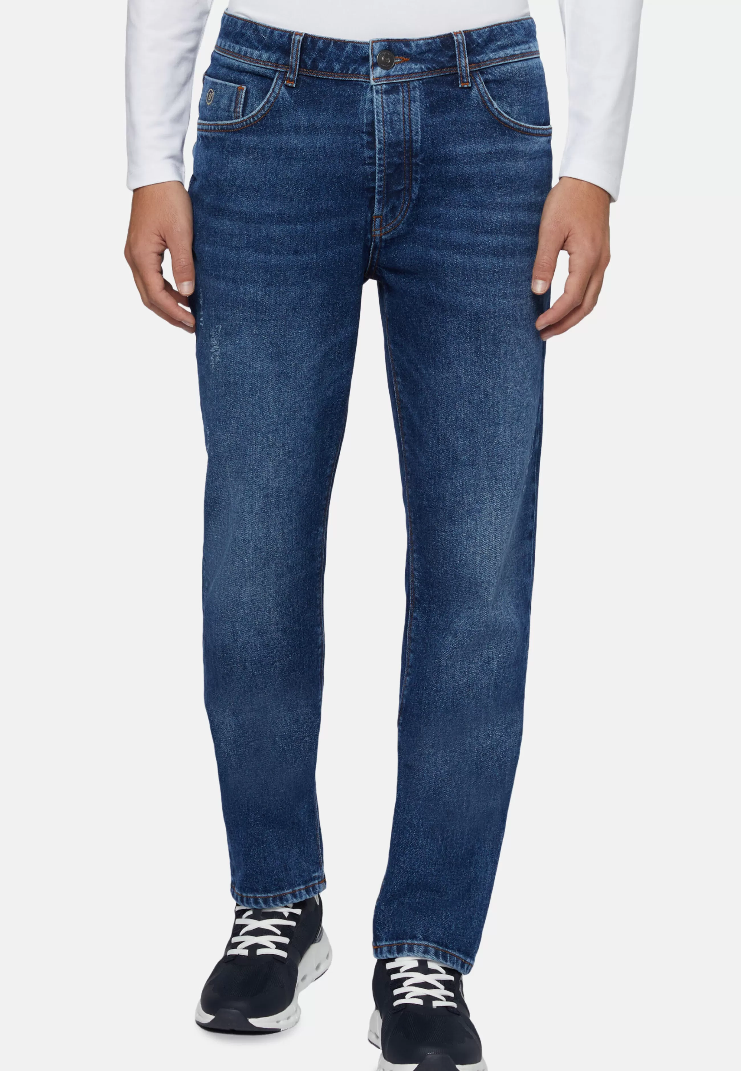 Boggi Milano Jeans-Jeans In Denim Elasticizzato Blu Scuro