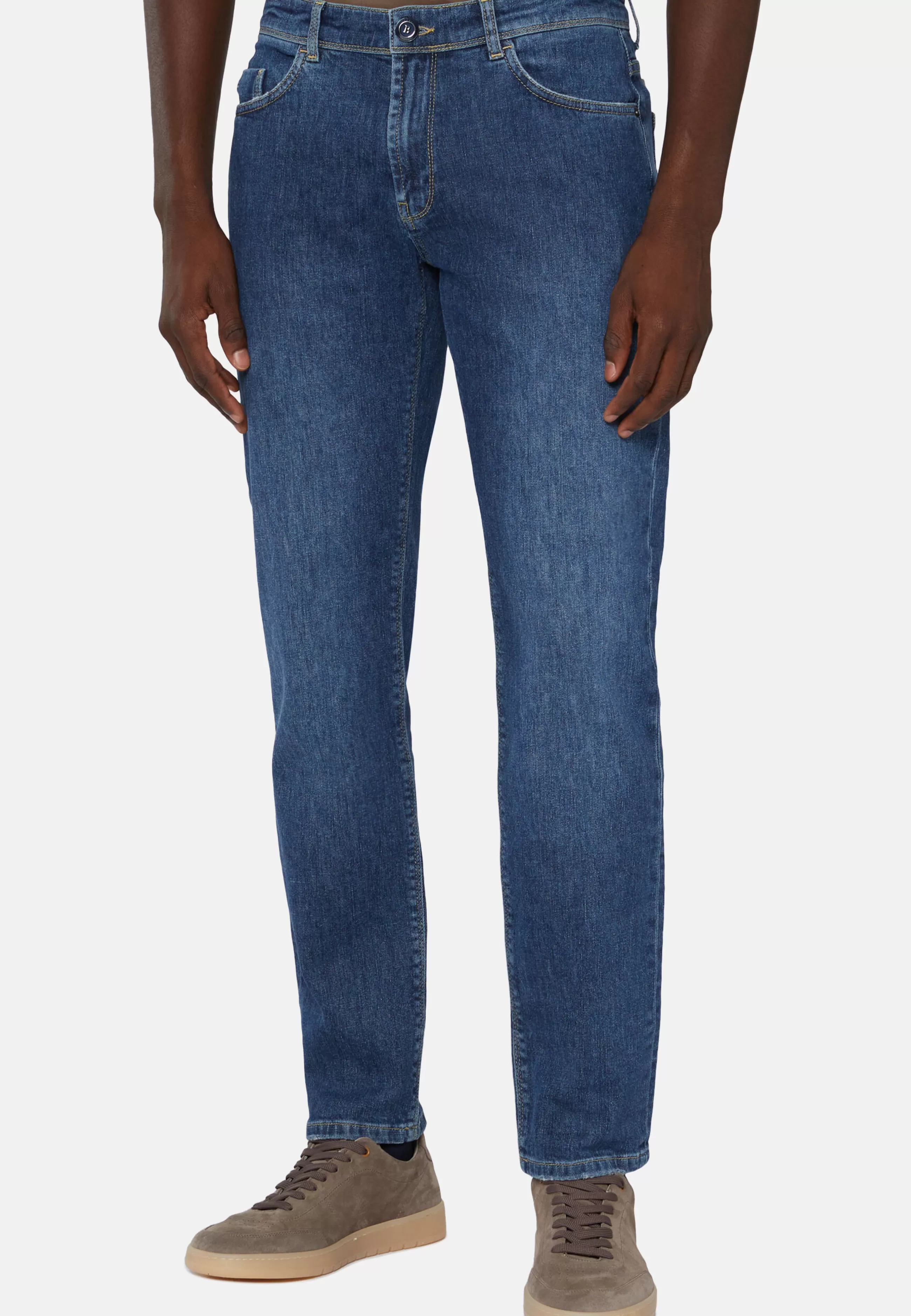 Boggi Milano Jeans-Jeans In Denim Elasticizzato Blu Scuro