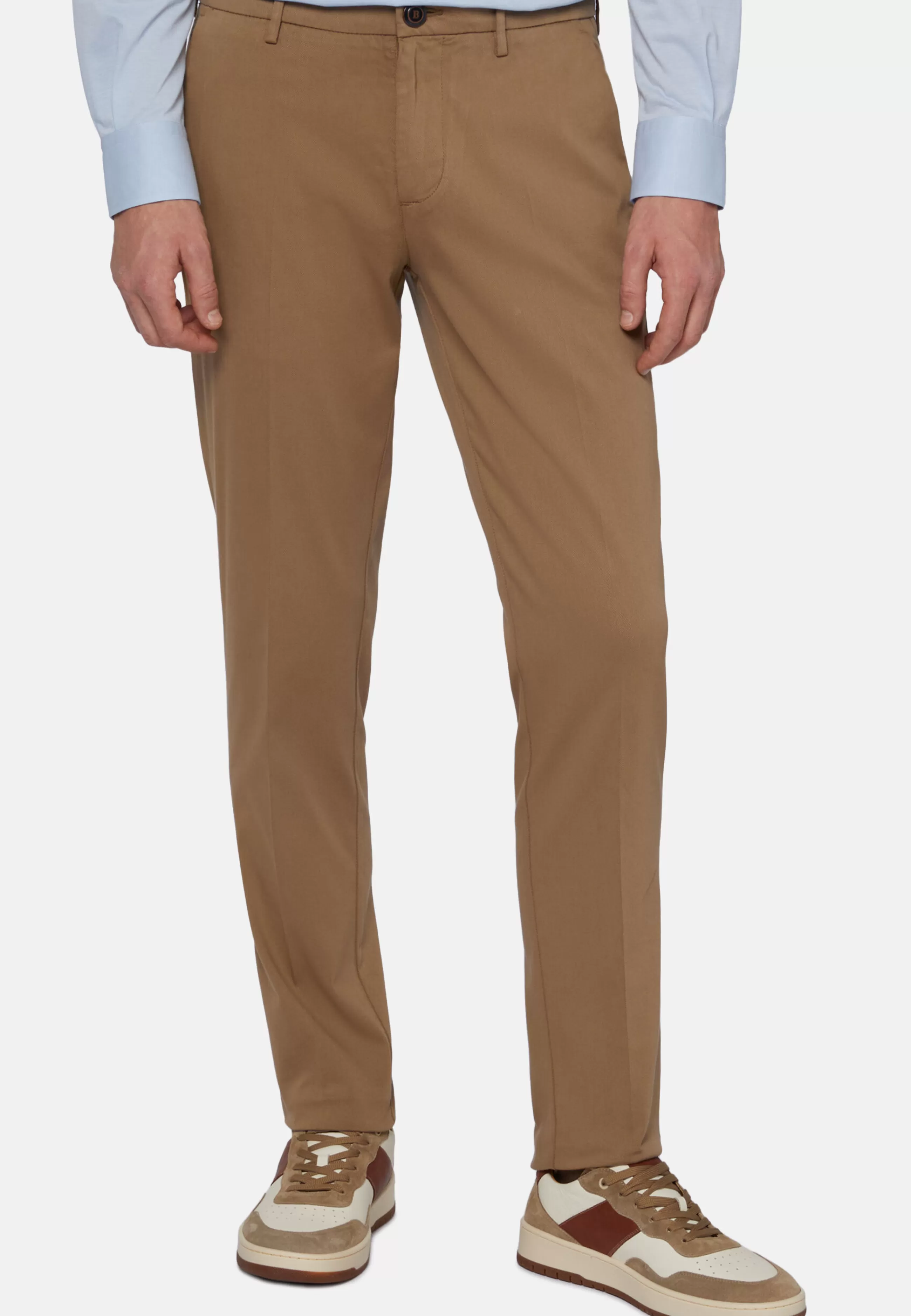 Boggi Milano Pantaloni-Pantaloni In Cotone Tencel Elasticizzato