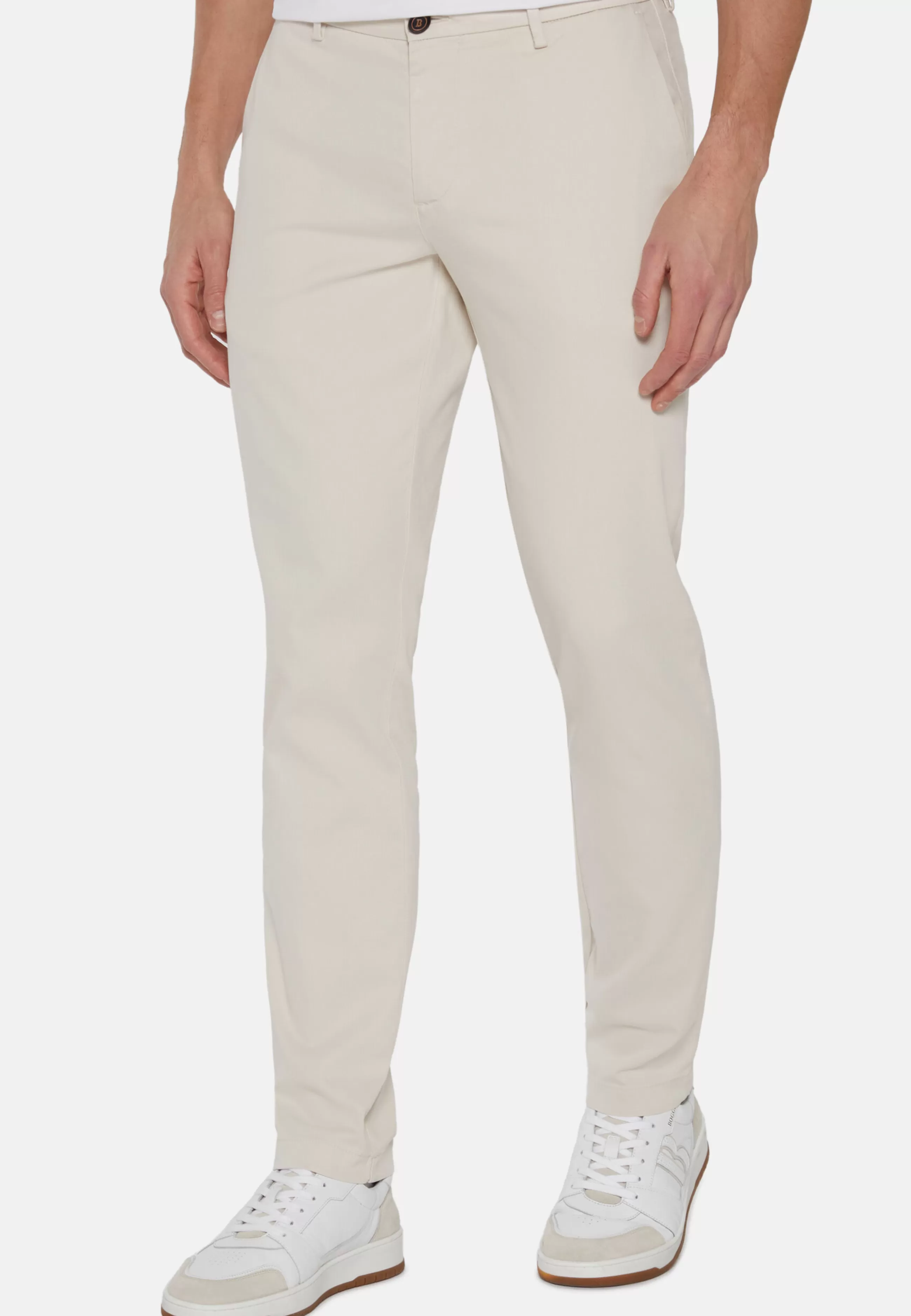 Boggi Milano Pantaloni-Pantaloni In Cotone Tencel Elasticizzato