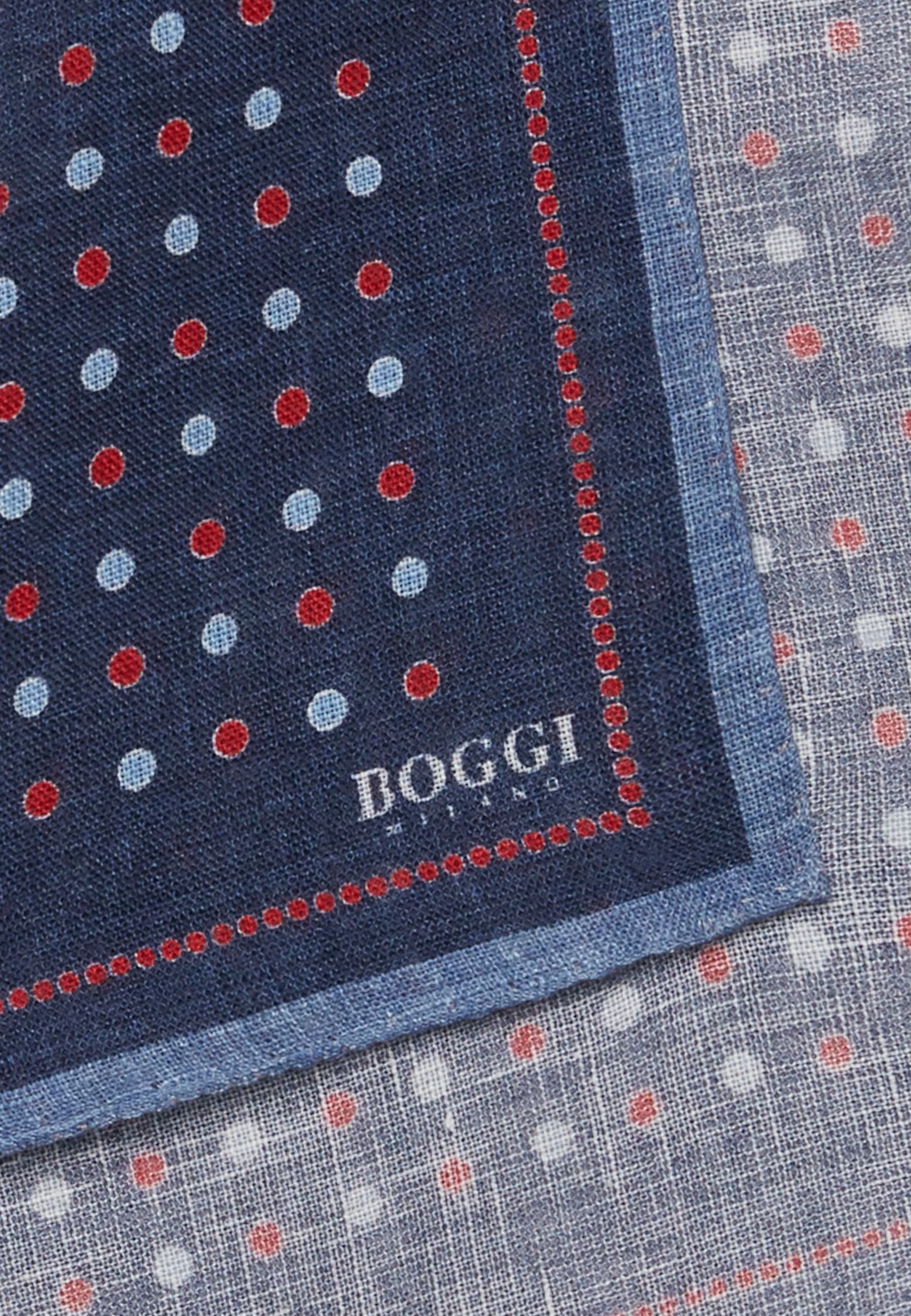 Boggi Milano Pochette-Pochette Fantasia Pois In Lino