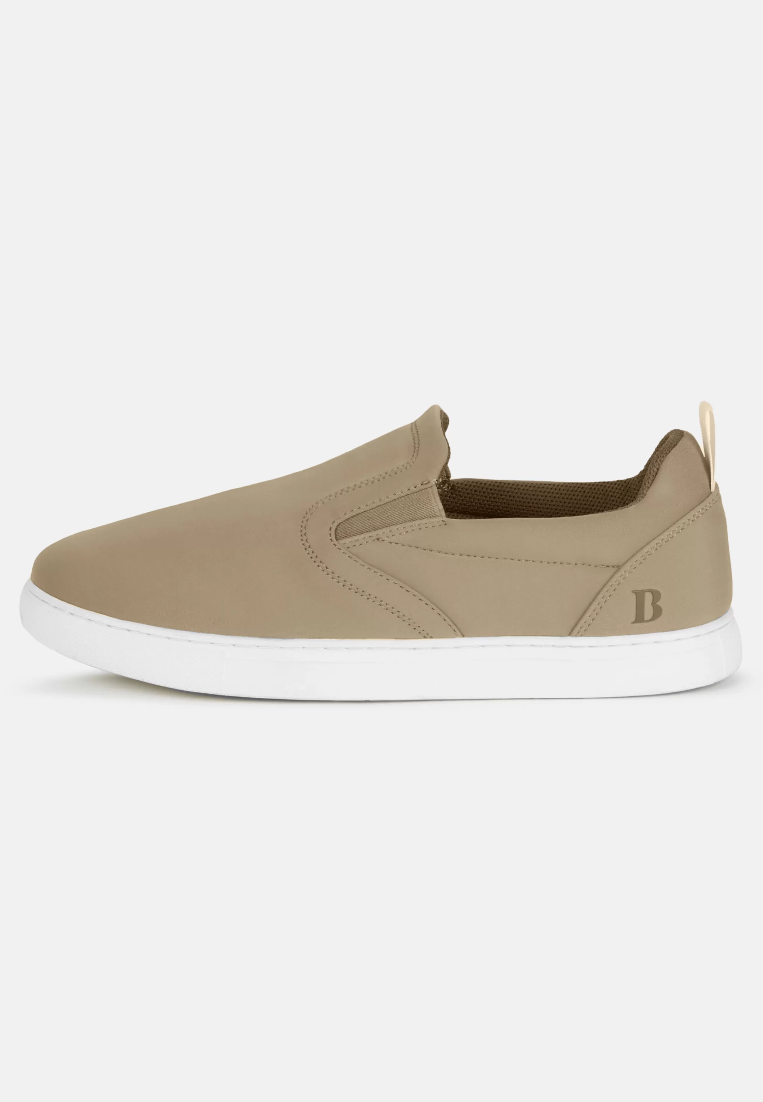 Boggi Milano Sneakers-Slip On Taupe In Tessuto Tecnico Navy Blu