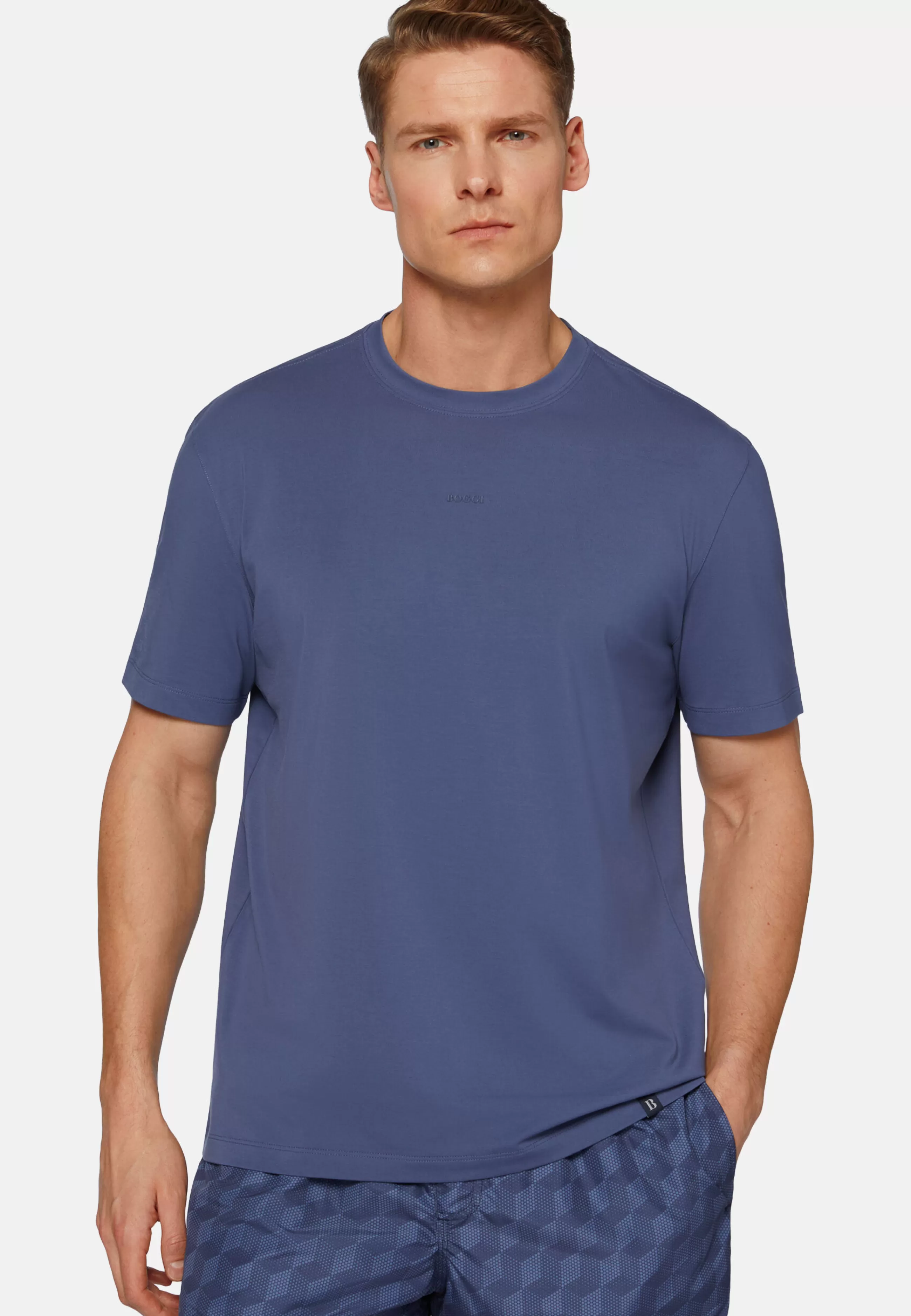 Boggi Milano T-Shirts-T-Shirt In Cotone Supima Elasticizzato