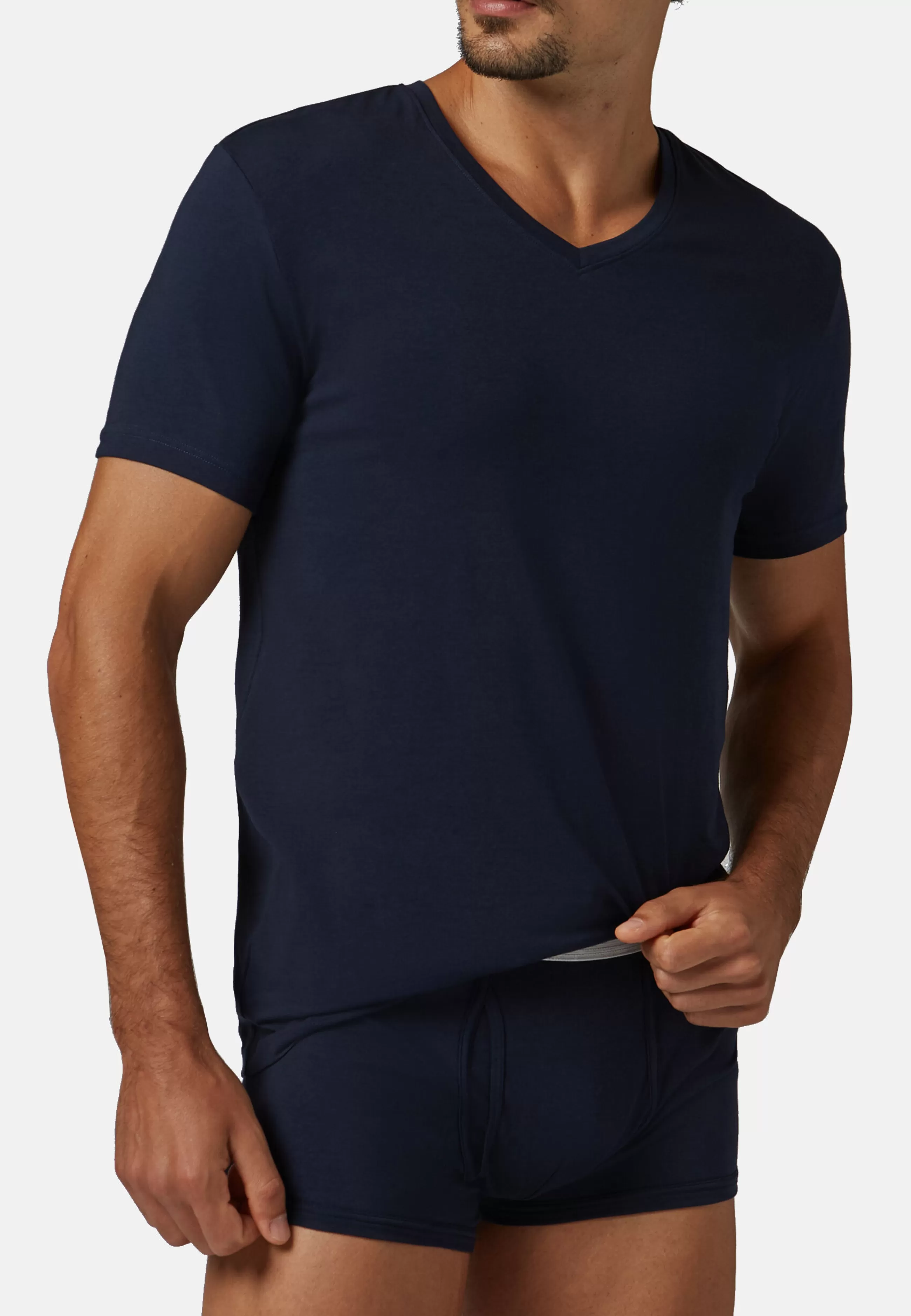 Boggi Milano T-Shirts | Intimo e Pigiami-T-shirt In Jersey Di Cotone Elasticizzato